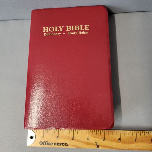 The Holy Bible KJV Old & New Testament Book Red 1989 Words Of Christ In Red - Picture 12 of 15